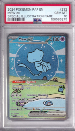 Pokemon Mew EX Bubble Mew PSA 10 Gem Mint 232/091 SIR SV Paldean Fates 2024 - Image 1