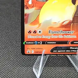 Pokemon TCG Lance's Charizard v SWSH133 Celebrations Black Star Promo. MISCUT - Image 5