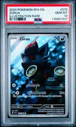 2024 POKEMON SFA EN-SHROUDED FABLE ILLUSTRATION RARE #075 ZORUA PSA 10 - Image 1