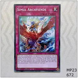 Simul Archfiends - MP23-EN213 - Common 1st Edition Yugioh - Image 1