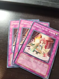 3X Spiritual Fire Art - Kurenai CRV-EN052 - Yugioh Yu Gi Oh! 3 Playset NM/LP y1 - Image 1