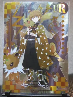 Zenitsu Agatsuma Pikachu Jolteon Demon Slayer & Pokemon UR Card Out of Print NM - Image 1