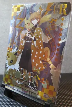 Zenitsu Agatsuma Pikachu Jolteon Demon Slayer & Pokemon UR Card Out of Print NM - Image 4