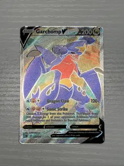 Pokemon Garchomp v TCG Full Art Holo Card Sword & Shield Astral Radiance 178/189 - Image 1