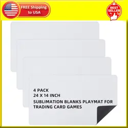 4 Pack Card Game Mats 14x24 Inch Playmat Sublimation Blanks Card Playing Mat - Image 1