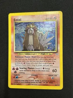 Entei Pokemon Card Holo Rare 6/64 Neo Revelation Set - Image 1
