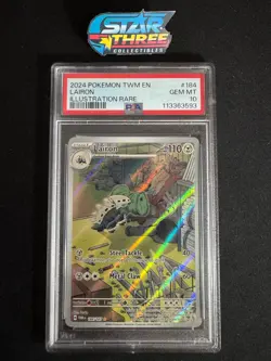 Pokemon TCG Lairon 184/167 Twilight Masquerade Illustration Rare Card - PSA 10 - Image 1