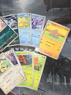 Pokemon 151 Lot 10 Cards Psyduck, Meowth, Paras No Duplicates Near Mint - Image 3