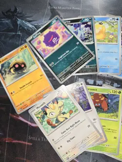 Pokemon 151 Lot 10 Cards Psyduck, Meowth, Paras No Duplicates Near Mint - Image 4