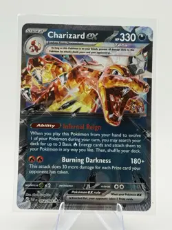 Pokemon TCG Paldean Fates Charizard EX Double Rare Holo Card 54/91 - Image 1