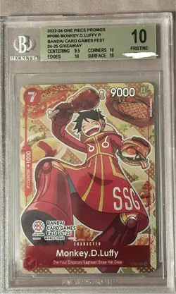 BGS 10 - Monkey D. Luffy 080 - One Piece Bandai Card Game Fest Promo - English - Image 1