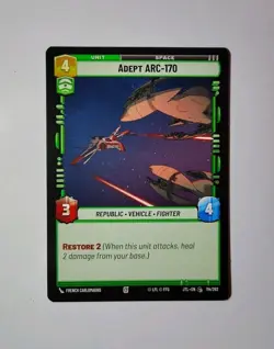 3 PACK-Star Wars Unlimited: Jump To Lightspeed ADEPT ARC-170 #114 w/2 FREE cards - Image 1