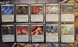 MtG bundle 110 x mixed cards, mixed sets, all colours + artifacts LP - Image 1