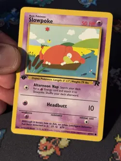 Pokemon Cards Slowpoke 62/82 Team Rocket FIRST EDITION - (NM) - Image 2