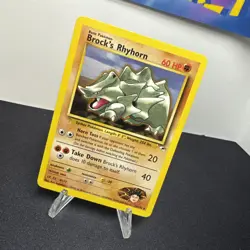 Pokemon Cards - Gym Heroes - Brock’s Rhyhorn 22/132 - NM - Image 1