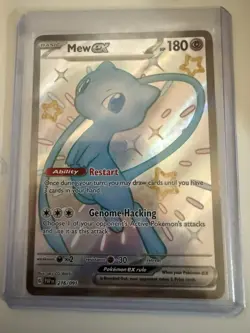 Pokemon Mew EX TCG Paldean Fates Holo Card 216/091 Shiny Full Art - Image 1