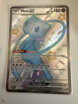Pokemon Mew EX TCG Paldean Fates Holo Card 216/091 Shiny Full Art - Image 2