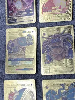 Set of 15 Pokemon Charizard,Blastoise,Gyarados+Gold Accent Foil Fan Art Cards LP - Image 5