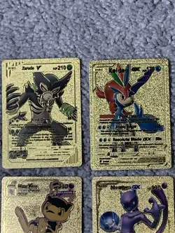 Set of 15 Pokemon Charizard,Mewtwo,Mew,Zarude+Gold Accent Foil Fan Art Cards LP - Image 4