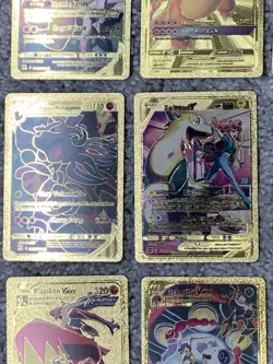 Set of 15 Pokemon Charizard,Arcanine,Eternatus+Gold Accent Foil Fan Art Cards LP - Image 5