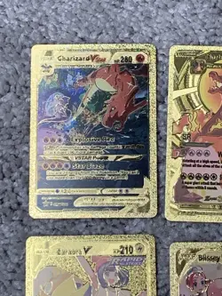 Set of 15 Pokemon Charizard,Mewtwo,Umbreon+Gold Accent Foil Fan Art Cards LP - Image 2