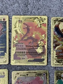 Set of 15 Pokemon Charizard,Mewtwo,Umbreon+Gold Accent Foil Fan Art Cards LP - Image 3