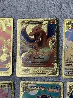 Set of 15 Pokemon Charizard,Mewtwo,Umbreon+Gold Accent Foil Fan Art Cards LP - Image 4