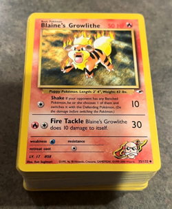 Pokemon Complete Near Complete Unc/Com Gym Heroes Set 88/90 Cards NM/LP - Image 1