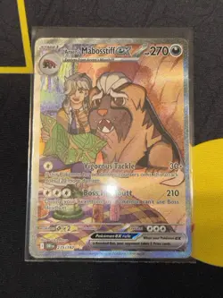 Pokemon TCG Arven's Mabosstiff EX #235/182 Sv10: Destined Rivals SAR A CARD - Image 1