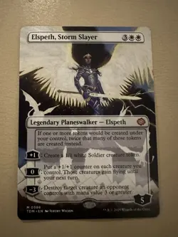MTG - Elspeth, Storm Slayer Borderless - Tarkir: Dragonstorm - NM - Image 1