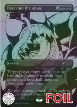 MTG Peer into the Abyss (Ink) (Rainbow Foil) (2021) | NM Foil | Spider-Man {SLD} - Image 1