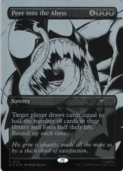 MTG Peer into the Abyss (Ink) (Rainbow Foil) (2021) | NM Foil | Spider-Man {SLD} - Image 2