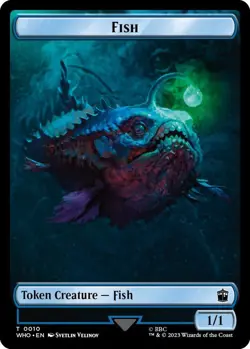 Fish \ Treasure FOIL Token (10/30) - Doctor Who - MTG - Image 1