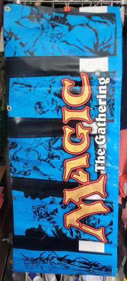 Magic the Gathering WOTC Promo Double-Sided Vinyl Hanging Banner Blue 48"x18" - Image 2
