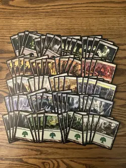 Ravnica Basic Land Lot x80 Magic the Gathering Ravnica Basic Land 4x Each Art LP - Image 1