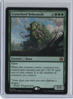 Craterhoof Behemoth 0138 Tarkir Dragonstorm MTG Magic the Gathering TCG Mythic - Image 1