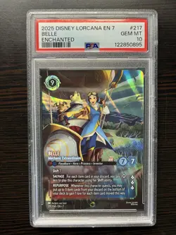 Belle Extraordinaire 2025 Lorcana Archazia's island Enchanted EN 7 #217 PSA 10 - Image 1