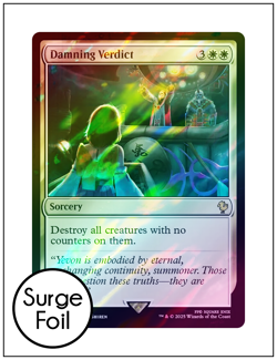 1x Damning Verdict, Surge Foil, Final Fantasy, Magic MTG NM - Image 1