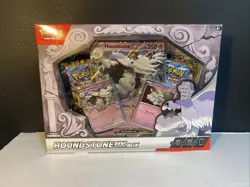 Pokemon TCG: Houndstone ex Box Jumbo Promo + 4 Booster Packs New - Image 1
