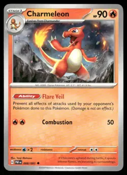 2024 Scarlet & Violet Series - Paldean Fates Charmeleon Uncommon #8 - Image 1