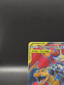Pokemon TCG Charizard & Braixen GX 212/236 Tag Team Cosmic Eclipse Full Art NM - Image 2