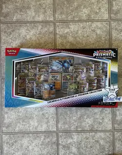 Pokemon S&V Prismatic Evolutions Lucario Ex & Tyranitar Ex Premium Collections - Image 1
