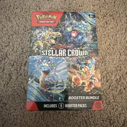 Pokemon TCG Stellar Crown Booster Bundle (6 Booster Packs) New Factory Sealed - Image 1