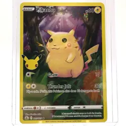 Pokemon Pikachu TCG Full Art Holo Black Star 5/25 Celebrations LP - Image 1