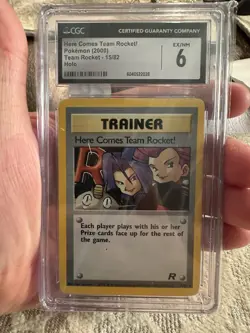 2000 Pokemon Here Comes Team Rocket! Team Rocket # 15/82 Holo CGC 6 - Image 1
