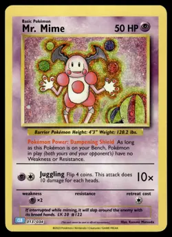 MR MIME [HOLO] - 013/034 - CLB POKEMON CLASSIC GAME ENGLISH - NM - Image 1