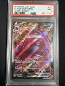 2021 Pokemon Gengar Vmax Fusion Strike 157/264 PSA 9 Mint - Image 1