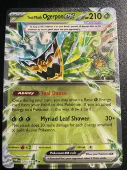 Teal Mask Ogerpon ex 025/167 Twilight Masquerade Holo RR NM Pokemon Card 2024 - Image 1
