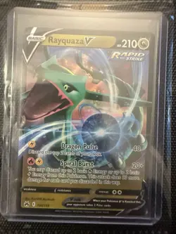 Pokemon Rayquaza V Rapid Strike Card 109/203 Holo Rare - Image 1