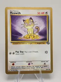 Pokemon Meowth Fruit Roll Up Gold Border Promo Card 56/64 Excellent Condition - Image 1